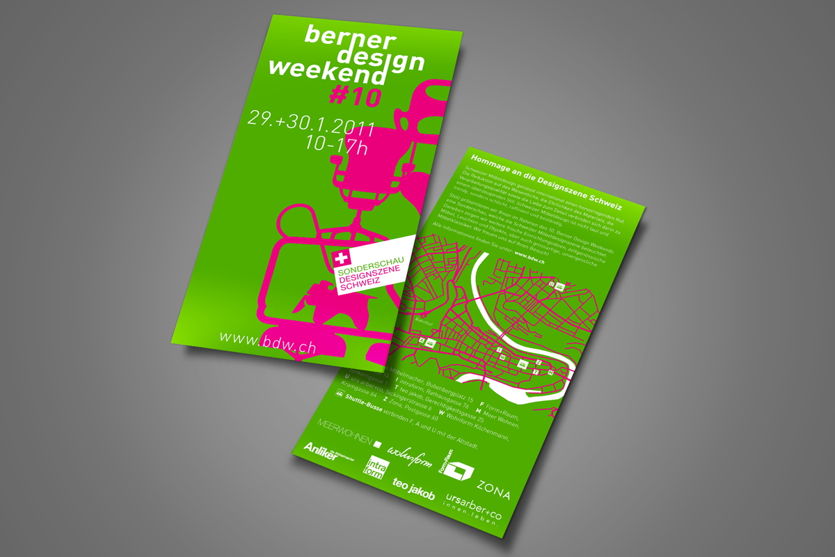 Programmkarten, Berner Design Weekend