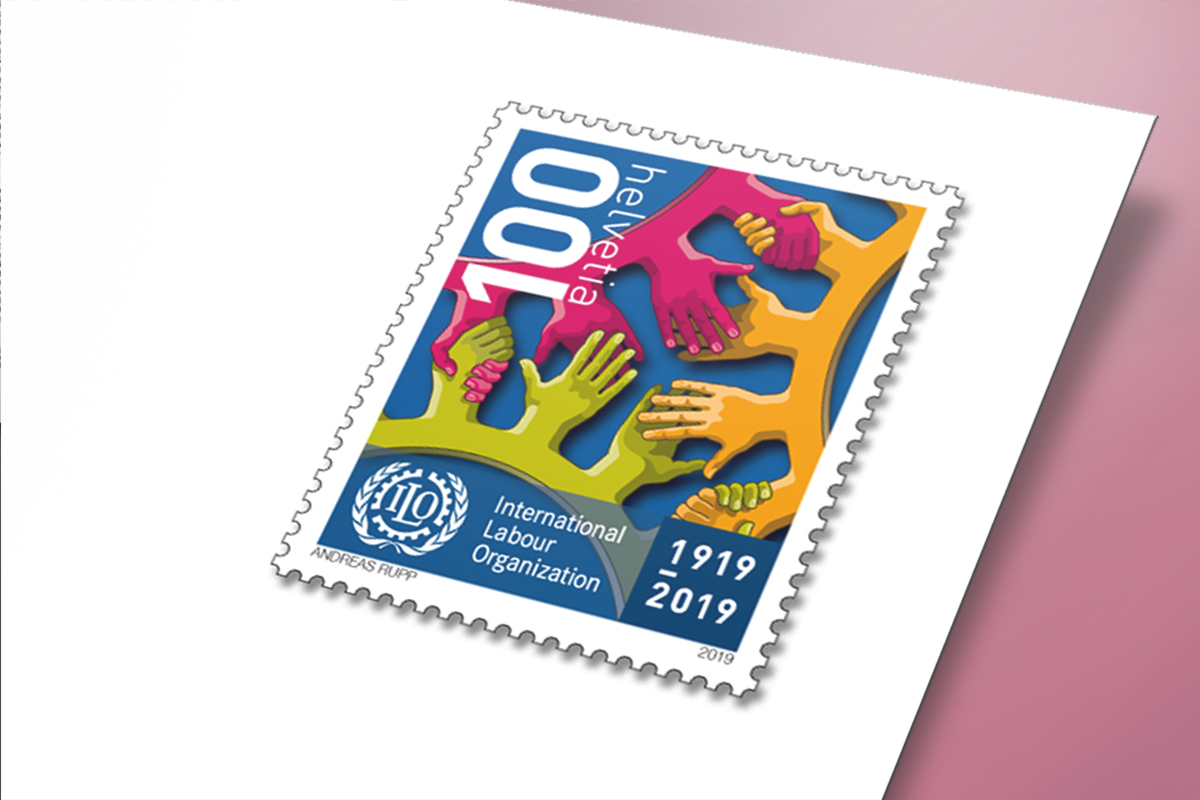 1 Franken Briefmarke 100 Jahre International Labour Organization ILO